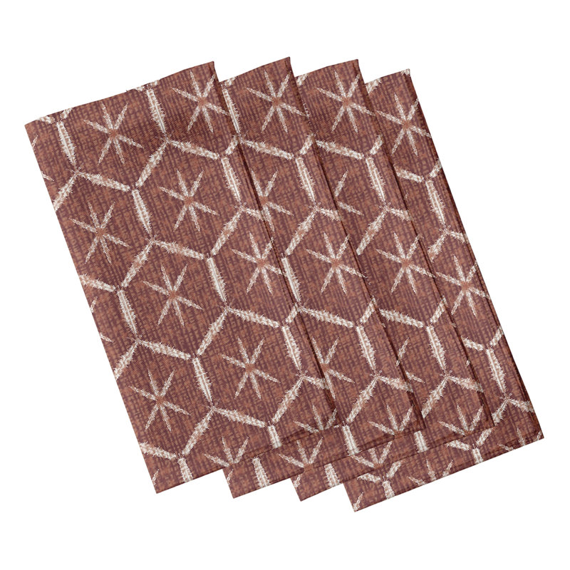 Ensemble de serviette de table 4 pièces tapissier Lassiter, Rouge