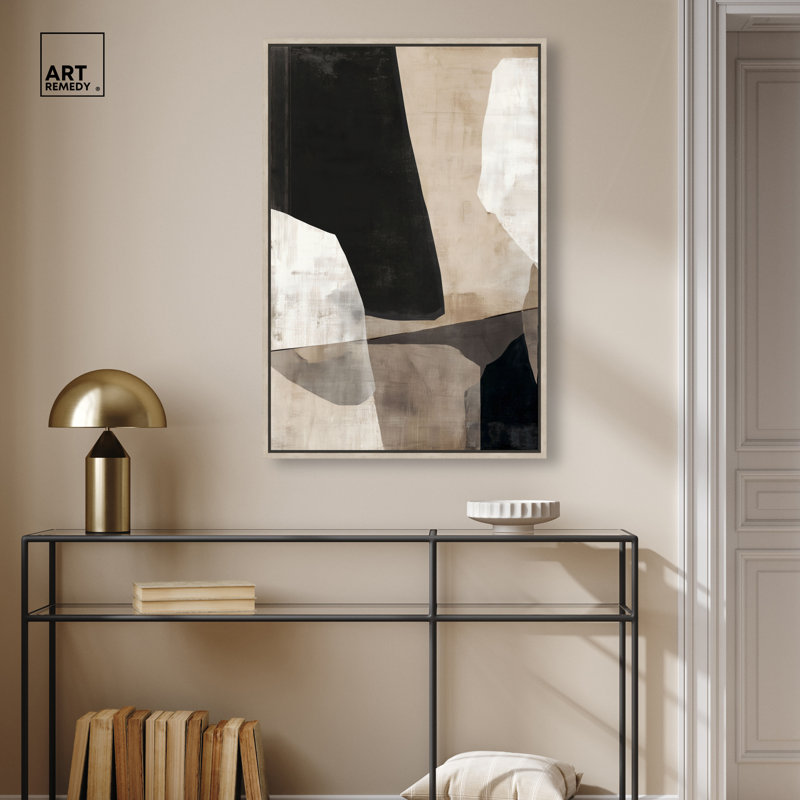«Modern Obelisk II», reproduction d'art sur toile encadrée par Art Remedy, cadre en chêne naturel, 24 x 36, 37"H x 25"W