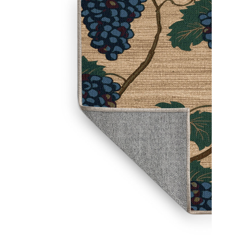  Tapis lavable raisin Muscadine, Tapis de couloir 2 pi x 5 pi