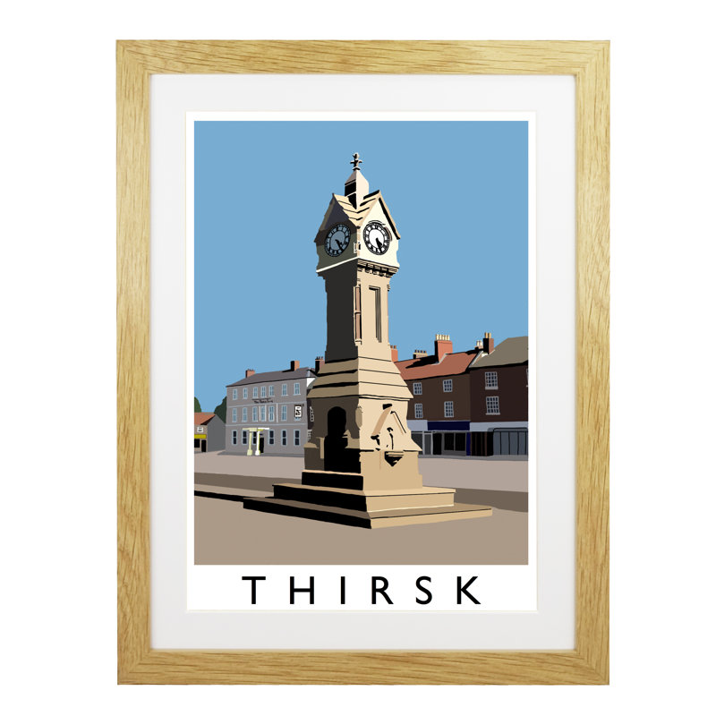 'Thirsk 2' by Richard O'Neil - Print, Oak Wood Frame, 54 cm H x 44 cm W x 2.2 cm D