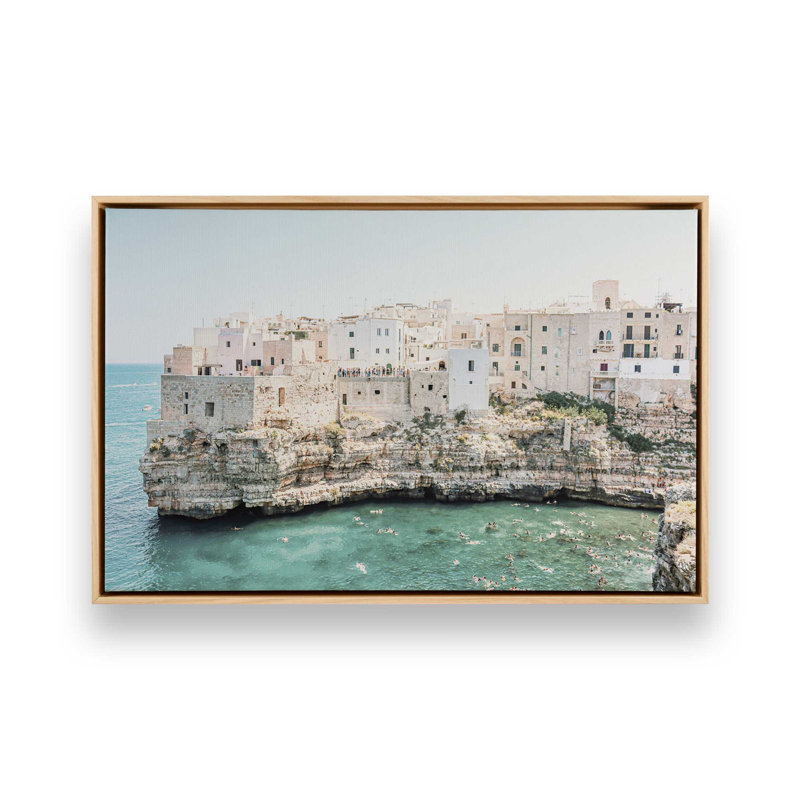 Impression sur toile tendue Ocean's Edge II, H 24,75 po x l 36,75 po x P 1,75 po, Cadre américain en érable flottant