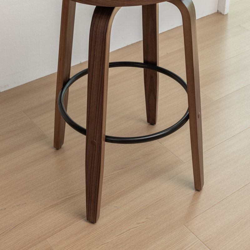 Swivel Upholstered Counter Stool, 63.5cm, Beige