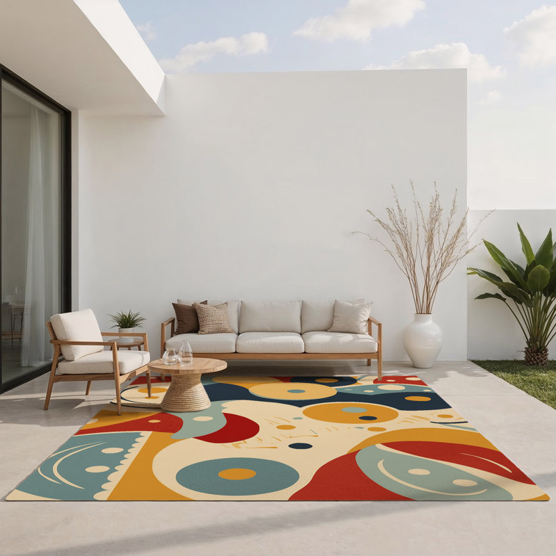 Sleek Stomp Indoor And Outdoor Area Rug, Rectangle 5' x 7'