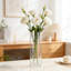 Ensemble de 2 vases cylindriques en verre transparent pour centres de table, porte-bougie flottant haut de 12 pouces et vase à fleurs pour mariage, table et décoration intérieure