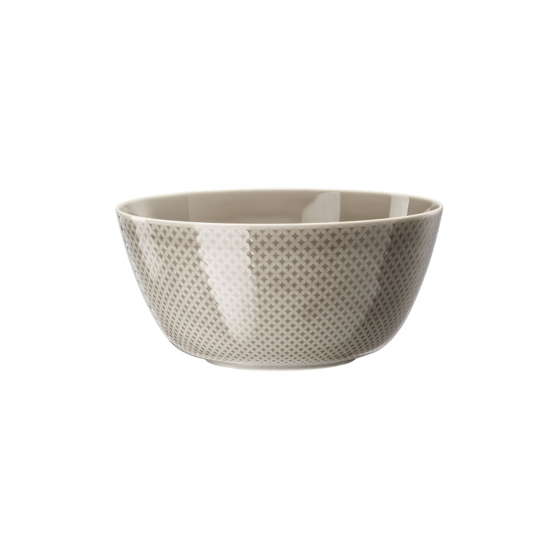 Junto Porcelain Salad Bowl, Gray, 8.75"