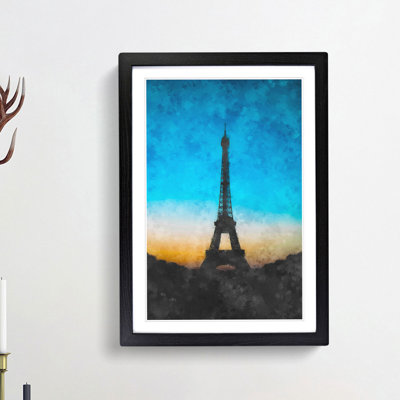Eifel Tower In Paris France - Single Picture Frame Painting on MDF