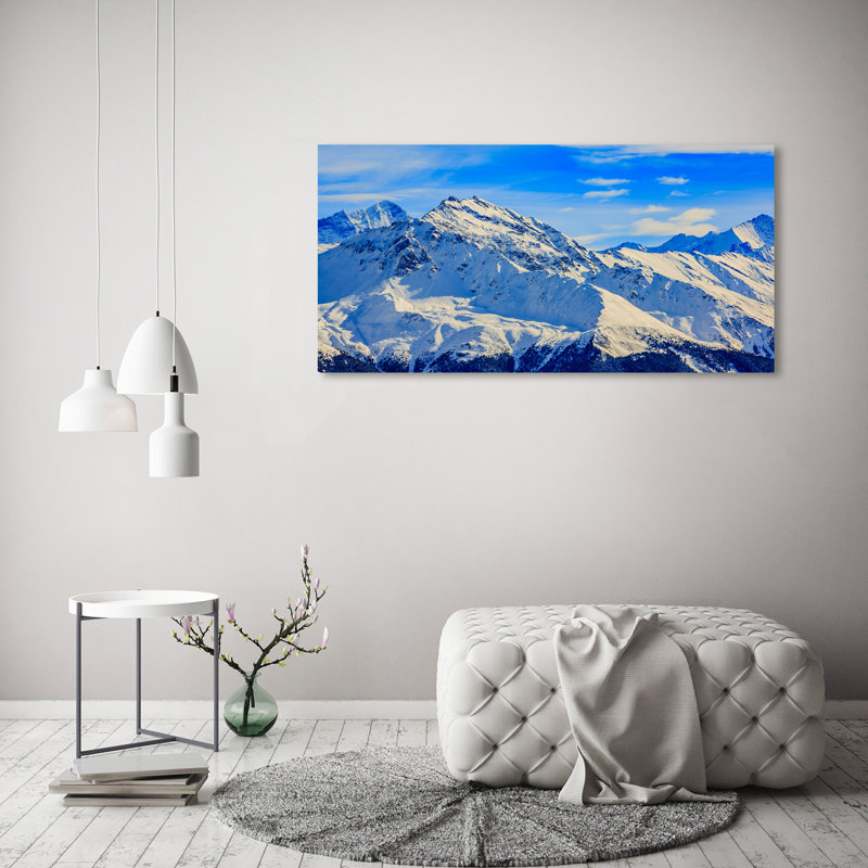 Alps in the Winter 1 Piece Wrapped Canvas Wall Art