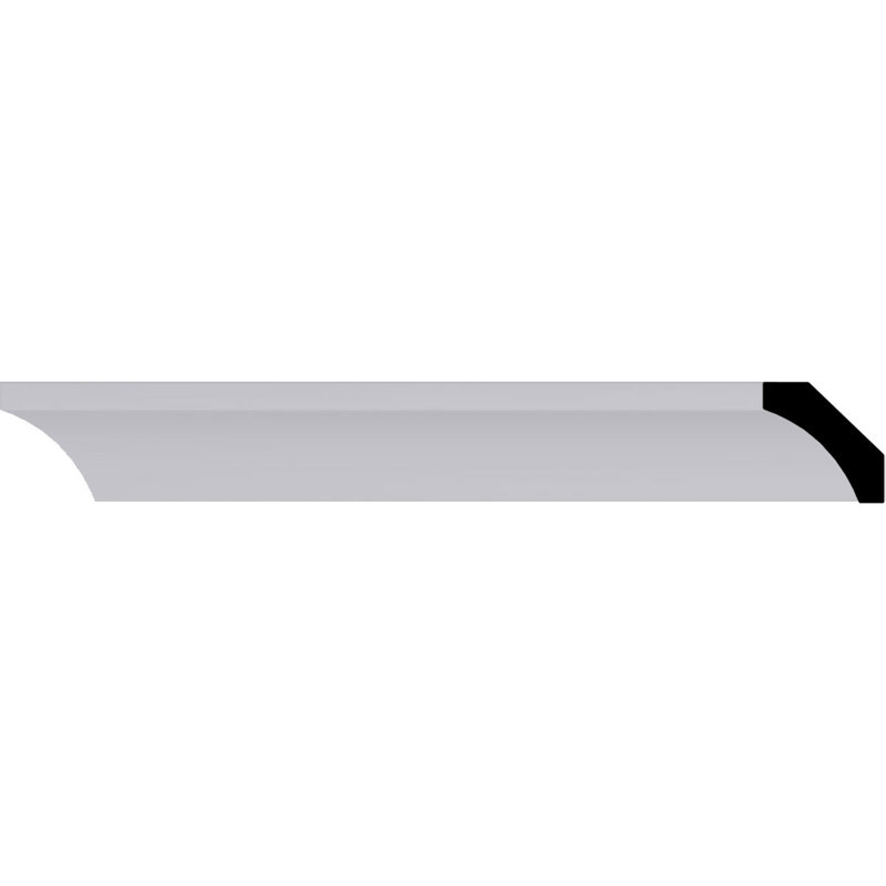 Primed Geometric Urethane Crown Moulding Sample, 12-inch