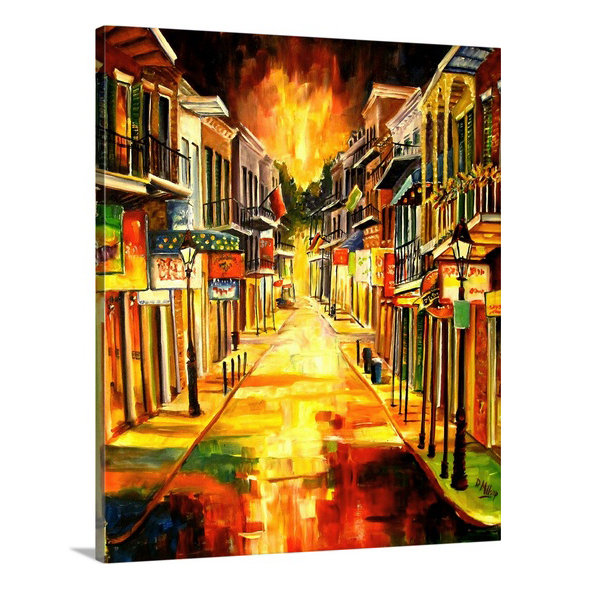 «Bourbon Street» par Bebe, reproduction d'art, H 30 po x l 25 po x P 1,5 po, Toile