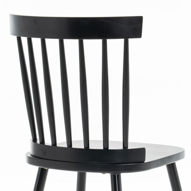 Chaise de salle à manger Windsor avec pieds en métal, Pieds en métal noir