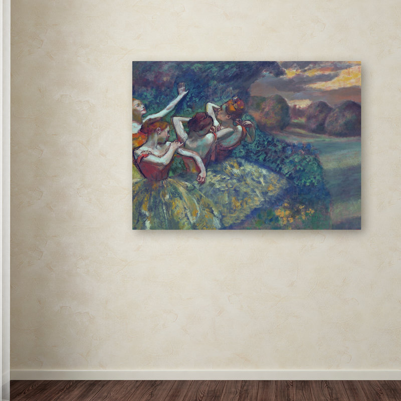 «Four Dancers 1899» par Edgar Degas, reproduction sur toile, H 14 po x l 19 po x P 2 po, Canvas