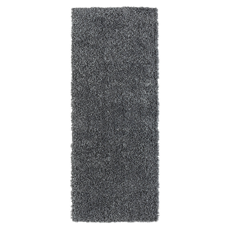 Shaggy Lush dark grey Rug, Runner 80 x 200cm
