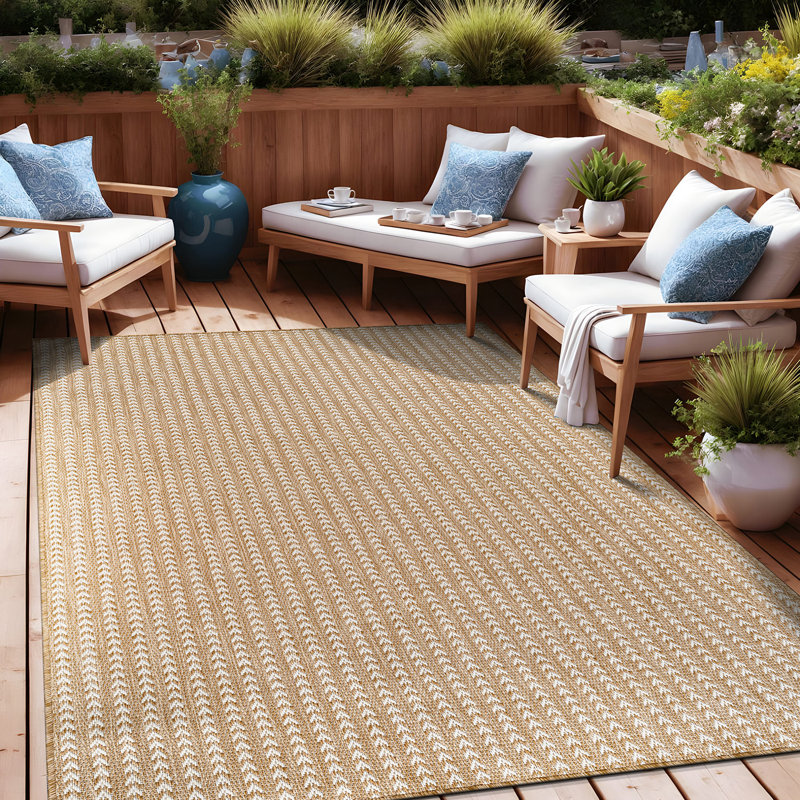 Tapis intérieur à chevrons, Natural, Rectangle 9' x 12'