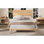 Lit plateforme moderne en bois de bambou de taille moyenne de 12 pouces avec support en lattes de bois, aucun sommier requis, assemblage facile-129742299