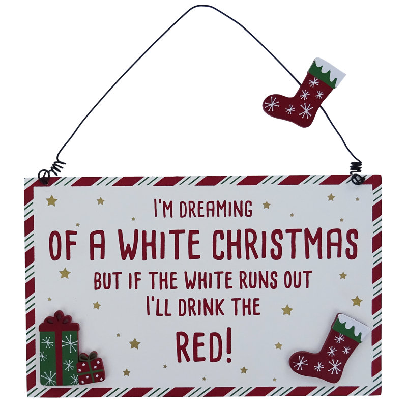 Drink The Red Wooden Plaque