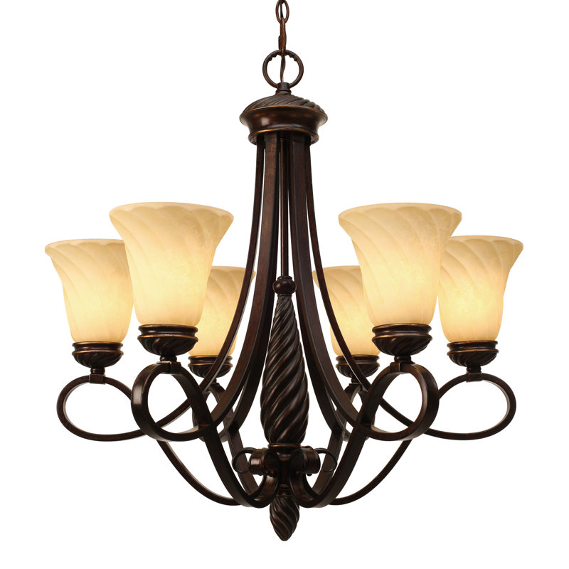 Lustre empire 6 lumières Rosalinda