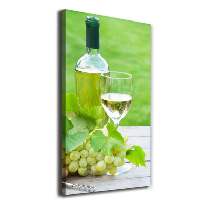 Grapes And Wine - Wrapped Canvas Print