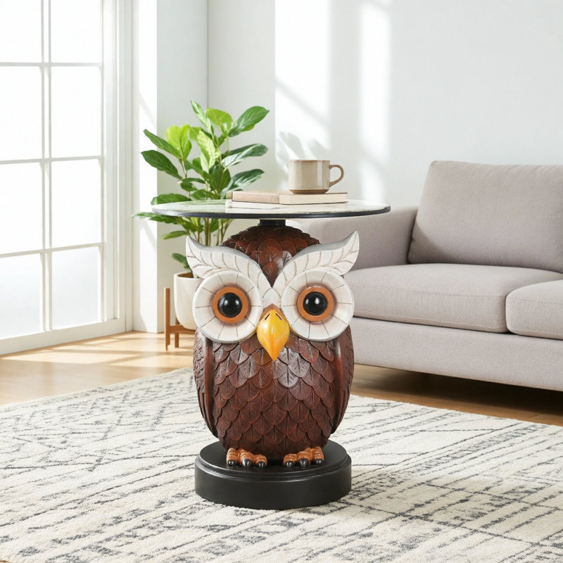 Table d'appoint hibou