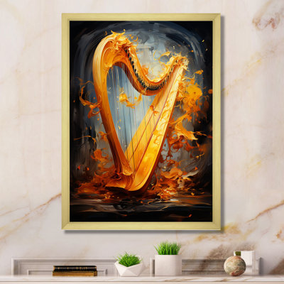 " Majestic Golden Yellow Harmonic Harp "