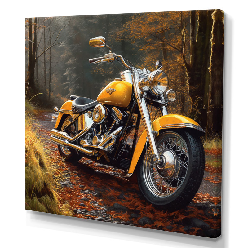 Rukshan Trailblazing Moto Adventure - Imprimé, H 16 po x l 16 po x P 1 po, Toile tendue