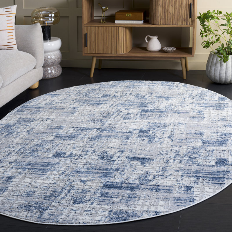 Grattan Machine Woven Abstract Area Rug, Oval 6' x 8'