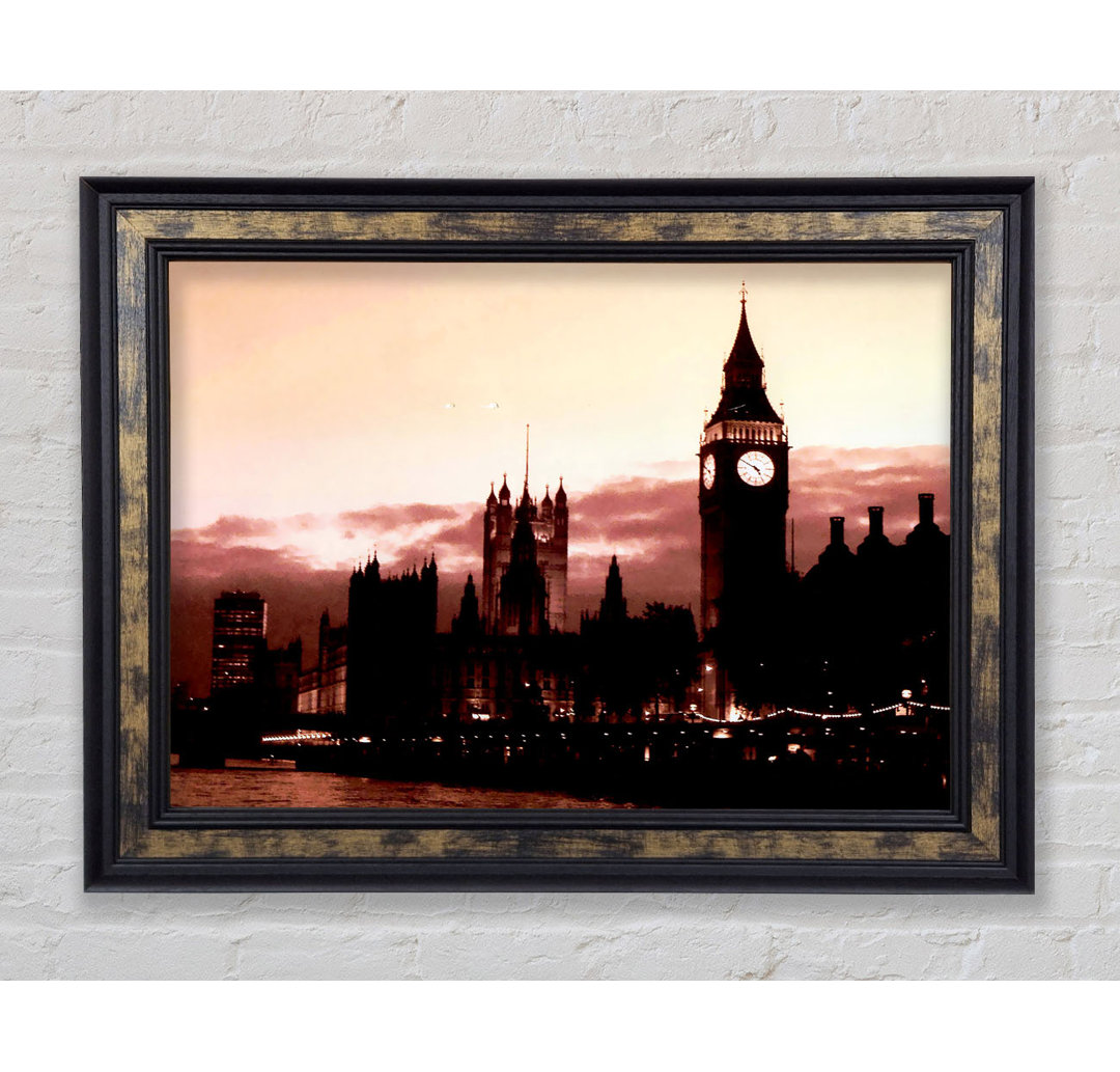 London Big Ben St Pauls Retro - Druck