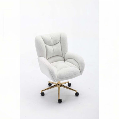 Teddy Fabric Material Adjustable Height 360 Revolving Office Chair