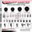 316SS Hard Rubber Swivel Threaded Stem Caster Set 2 Lock Brake
