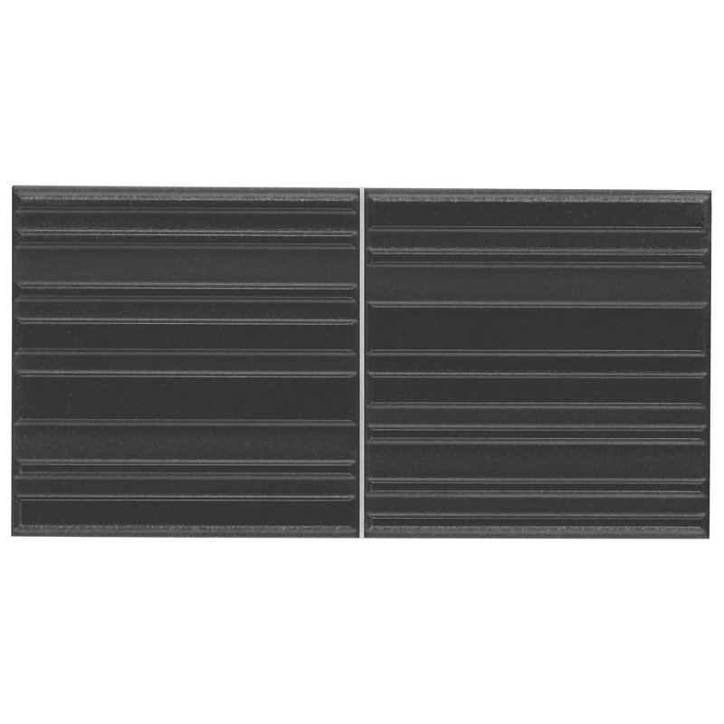 Carreau en céramique à motif 7,87 po x 15,74 po Newcastle, Noir anthracite