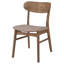 Husnain Dining Side Chair Walnut and Brown