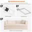 Canapé-lit convertible en velours côtelé 5 en 1, causeuse modulaire de 78,8 po, accoudoirs réglables, sans assemblage pour les petits espaces, beige-133409860-133409862