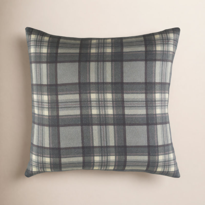 Mirianne Cotton Throw Pillow, 22" x 22", Black, Polyester/Polyfill