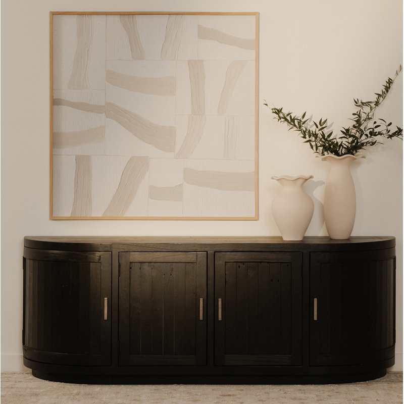 Rudi Solid Wood TV Stand, Black