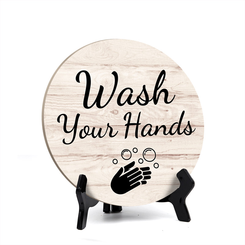 Enseigne de table Wash Your Hands
