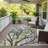 Machine Washable Indoor/Outdoor Chantille ACN2336 Botanical Rug-2095396137