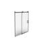 Porte de douche à largeur réglable de 56 à 60 po, enceinte en verre trempé coulissant de 8 mm de hauteur H 70 po, noir mat, nettoyage double côté, entrée de salle de bain
