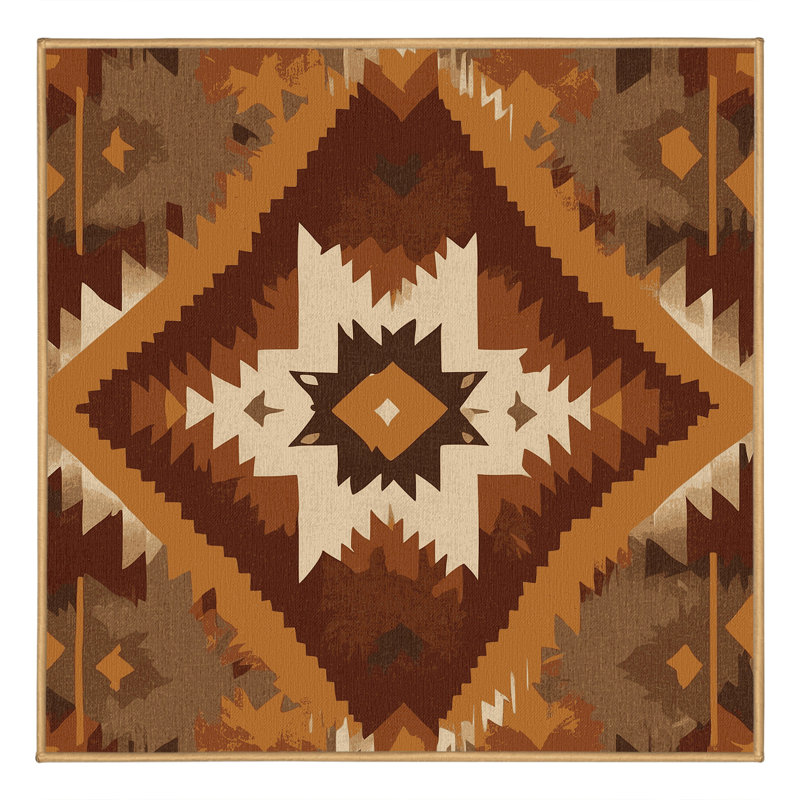 Saguaro Silhouette Rug, Square 8'