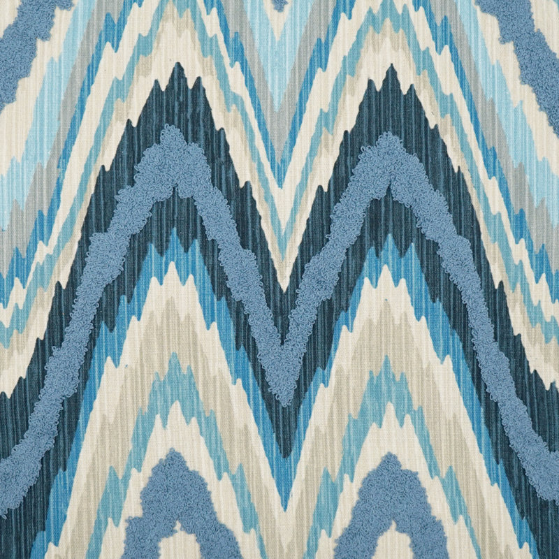 Coussin Artisanship, Bleu, Carré 24 po