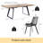 Jilliann Modern Kitchen Dining Set, 51'' to 67'' Extendable Dining Table with 32"H Upholstered Dining Chairs(1Table 6Chairs)-1279751416-1322620705