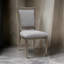 Ensemble de 2 chaises de salle à manger latérales Koa 26 po, polyester gris, bois de grève brun