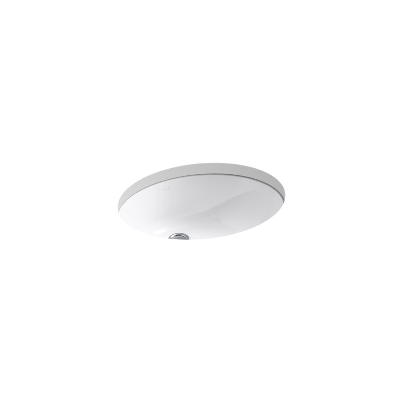 Caxton Vitreous China Oval Undermount Bathroom Sink with Overflow, Thunder Gray