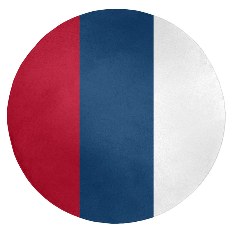 Chenille Striped Indoor Rug, Round 5'