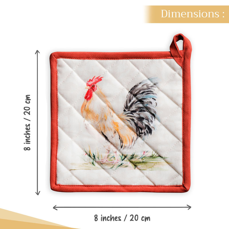 Maison d'Hermine Winter Mornings 100 % coton manique simple - 20 x 20 cm