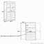 Vitrine de rangement autoportante avec portes en verre et 4 tiroirs intégrés-115688170