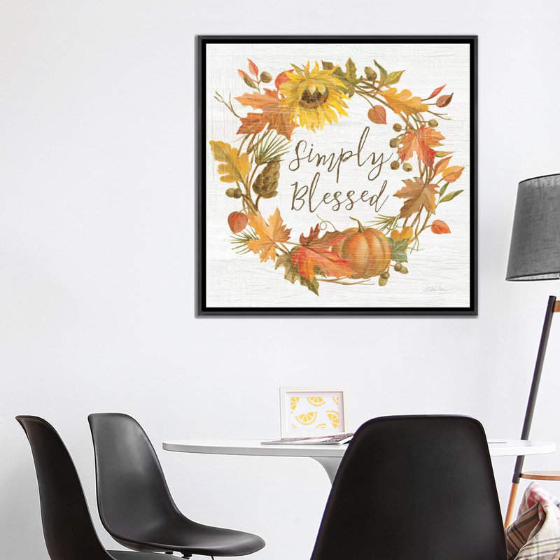 «Fall Splendor VI» par Silvia Vassileva, impression, H 37 po x l 37 po x P 1,5 po, Toile avec cadre noir patiné, Pas de tapis