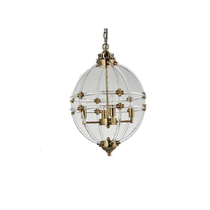 Lustre en forme de globe à 4 lumières Brooker