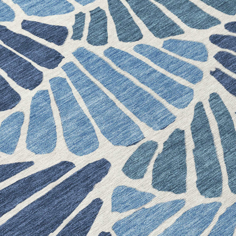 Machine Washable Indoor/Outdoor Chantille ACN2384 Floral Rug, Rectangle 3' x 5'