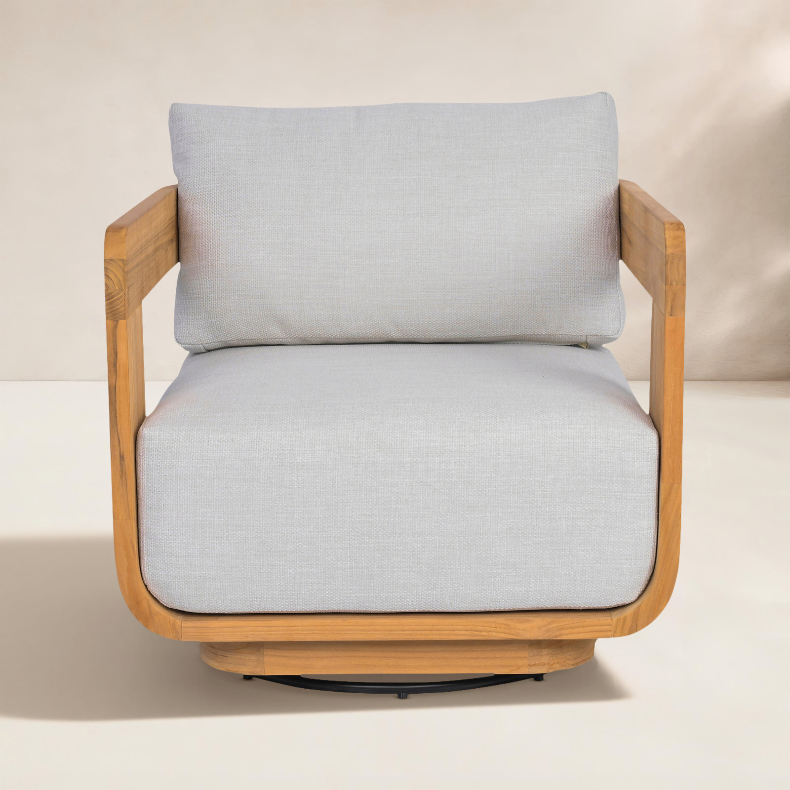 Nina Teak Swivel Patio Lounge Chair