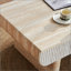 Table basse moderne Mid-Century avec plateau en faux marbre et tiroir cannelé, parfaite pour le salon et le bureau