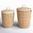 Seagrass Handmade Decorative and Functional Storage Basket with Liner and Matching Tops-2146496984